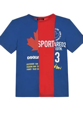 Красно-синяя футболка Sport Edition 03 Dsquared2 детское