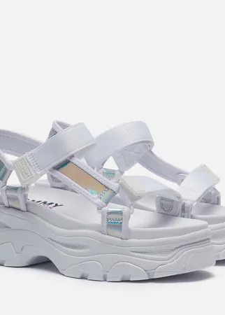 Женские сандалии Tommy Jeans Iridescent Hybrid, цвет белый, размер 39 EU