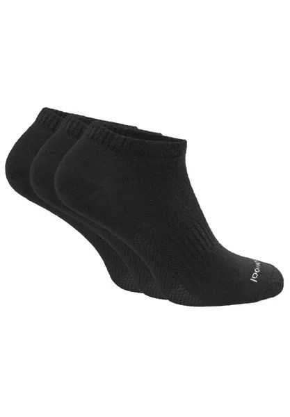Носки MERINO WOOL SNEAKER SOCKS 3ER-PACK Giesswein, черный