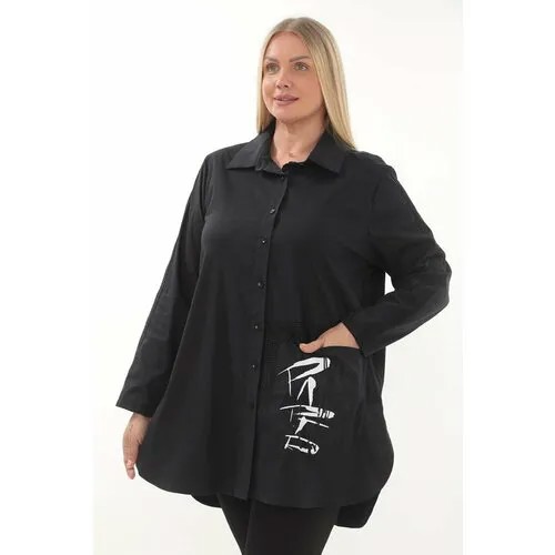 Блуза Zedd Plus, размер 5XL, черный