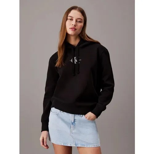 Худи Calvin Klein Jeans, размер S, , черный