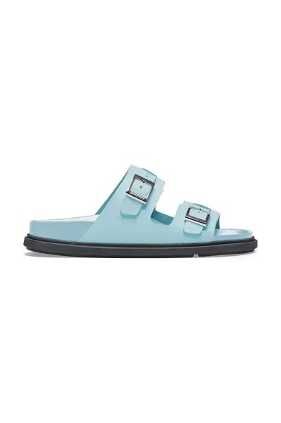 Кожаные тапочки St Barths Birkenstock, синий