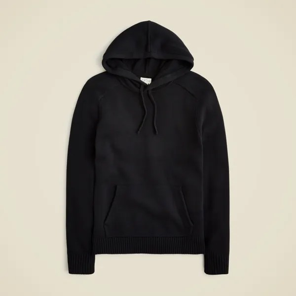 Свитер с капюшоном из хлопка Heritage J.Crew, черный