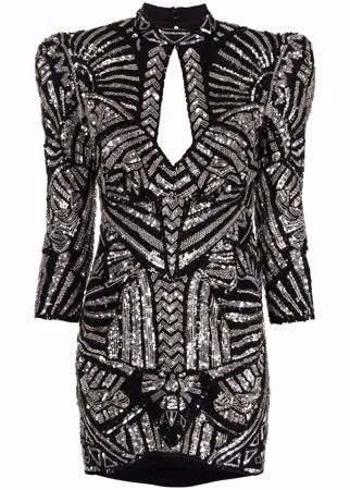 Zuhair Murad платье с открытой спиной и пайетками