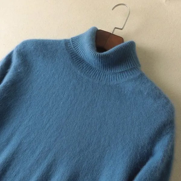 2021 модная мужская одежда мужской 100% норковый кашемировый свитер пуловер Джемпер водолазка мужской корейский Зимний вязаный теплый толстый...