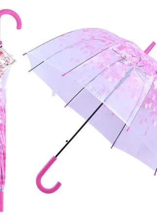 Зонт-трость женский полуавтоматический Мультидом FX24-13 розовый