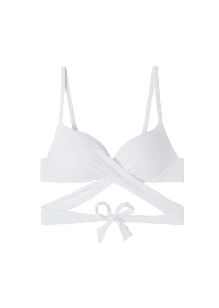 Верх бикини Calzedonia, белый c индонезийским белым