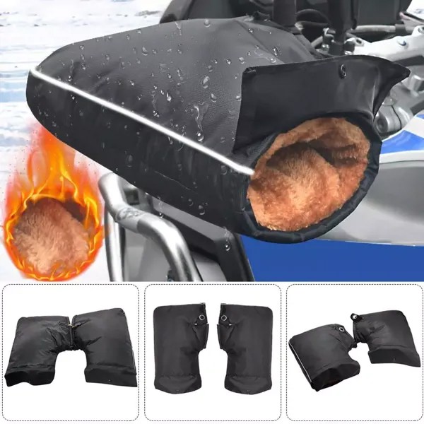 Защитная Толстая теплая муфта на руль мотоцикла скутера ручная муфта на руль непромокаемые зимние теплые термозащитные перчатки