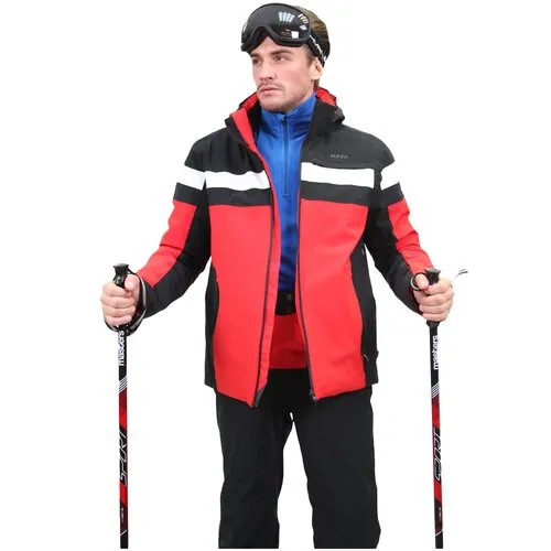 Куртка West scout, средней длины, силуэт свободный, карманы, размер 52, красный
