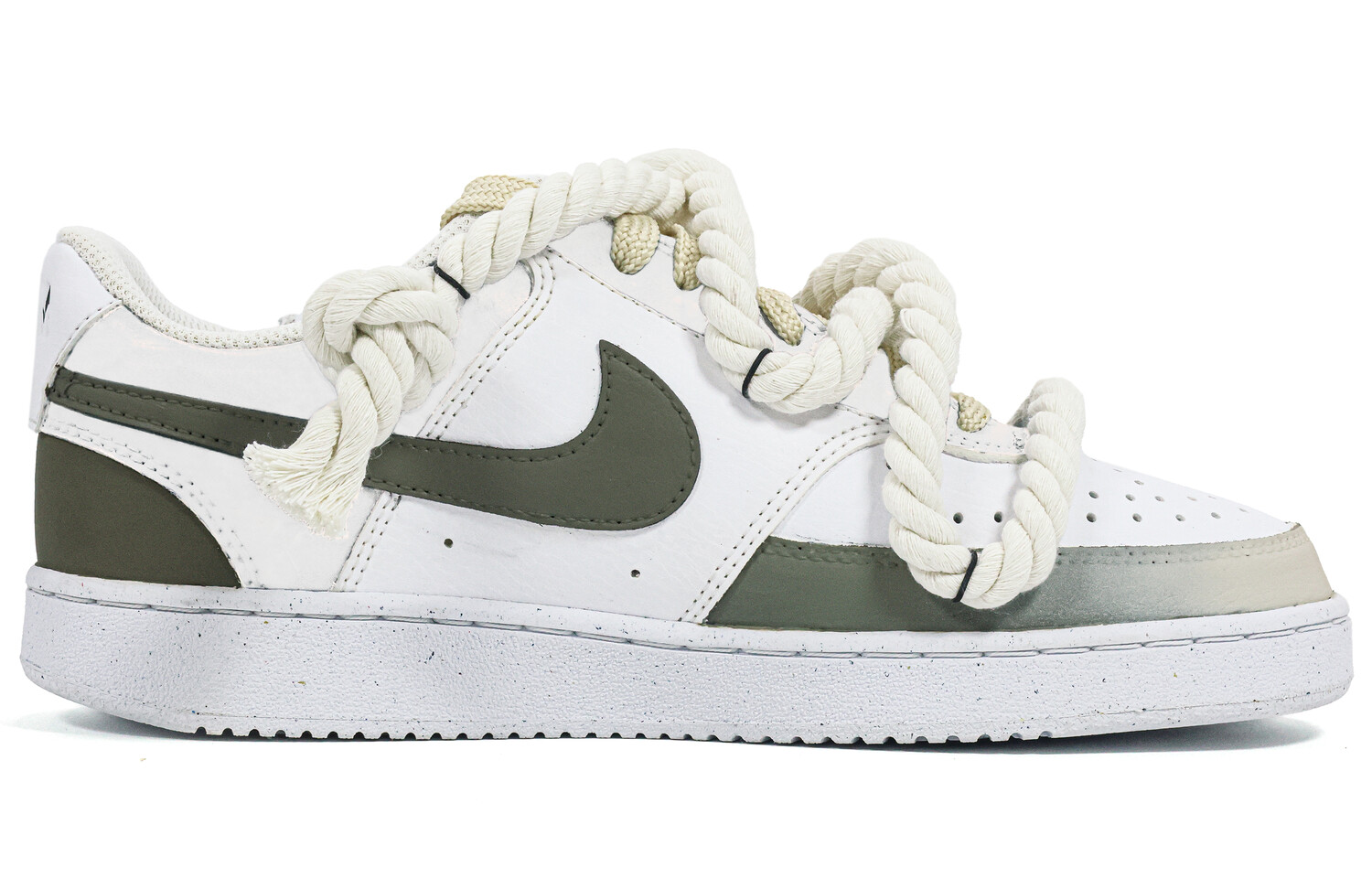 Кроссовки Nike Court Vision Low Skateboarding Shoes Unisex Low-top White/green, зеленый