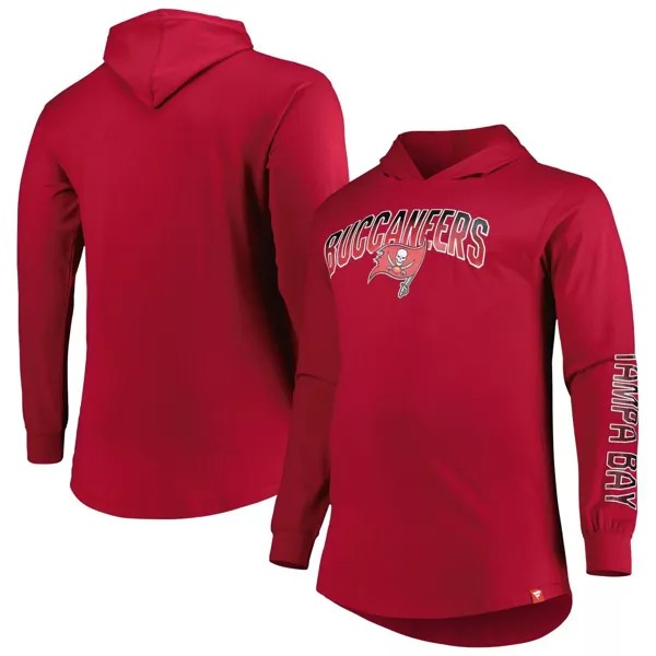 Мужской красный пуловер с капюшоном Tampa Bay Buccaneers Big & Tall Front Runner Fanatics