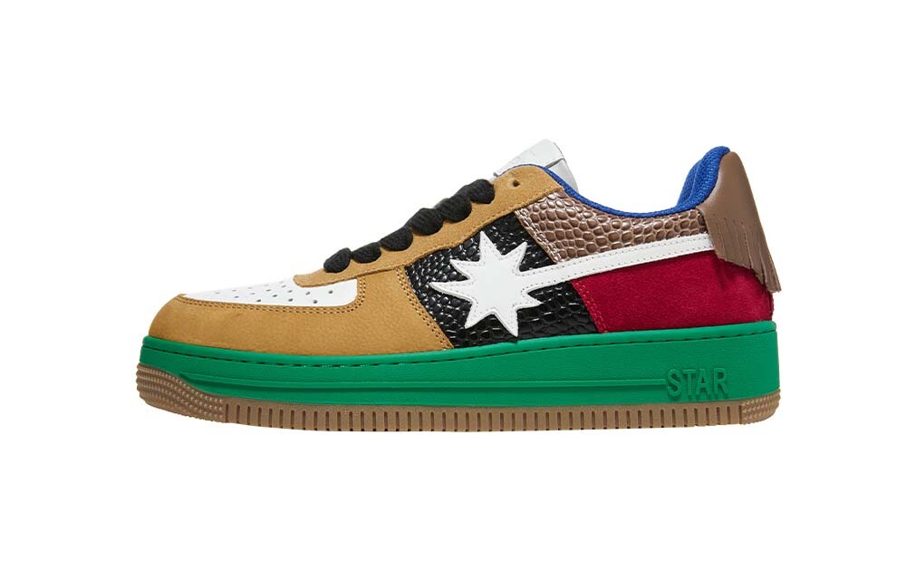 Кроссовки starwalk soldier Skateboarding Shoes Unisex Low-top Green/Red, хаки