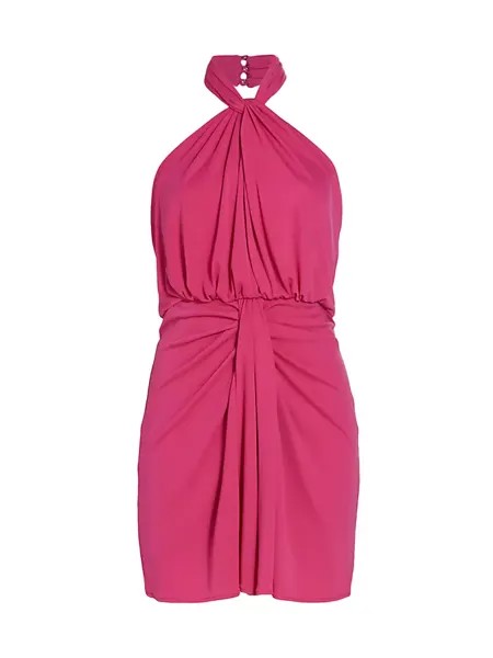 Мини-платье Kaily GatheredvHalter Cinq À Sept, цвет pink dahlia