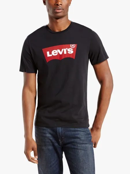 Футболка с графическим логотипом Levi's Batwing, черная