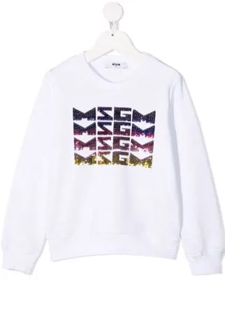 MSGM Kids толстовка с пайетками