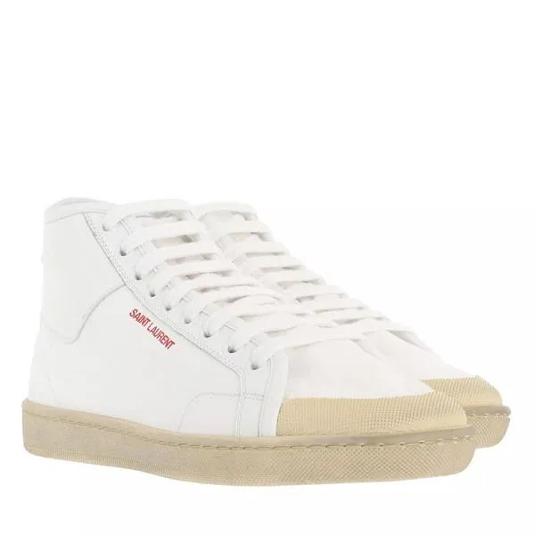 Кроссовки court classic sl/39 mid top sneakers off white Saint Laurent, белый