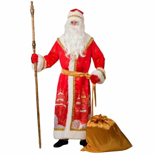 Батик Карнавальный костюм для взрослых Дед Мороз - Красный Город, 54-56 размер 5243-54-56