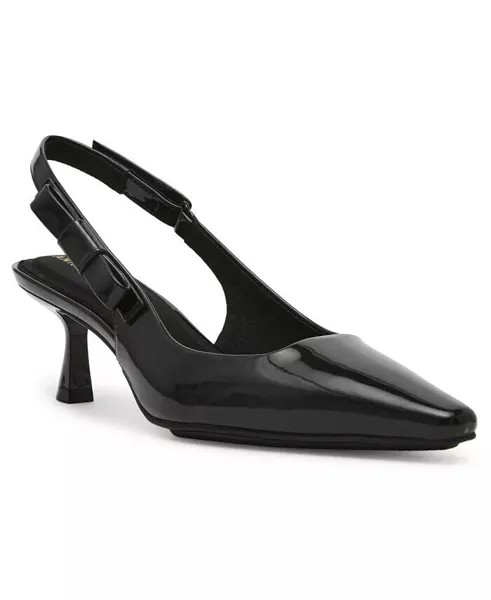 Женские туфли-лодочки Carmel на каблуке-рюмочке с открытой пяткой Anne Klein, черный