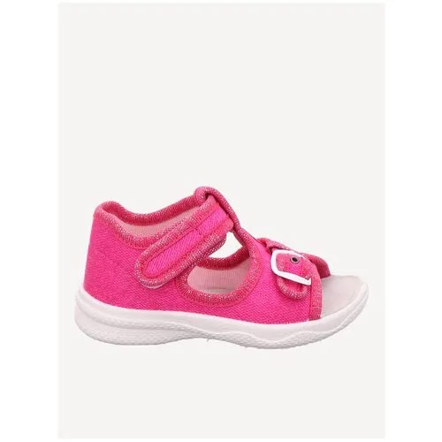 Туфли летние открытые SUPERFIT, для девочек, цвет Розовый, размер 18