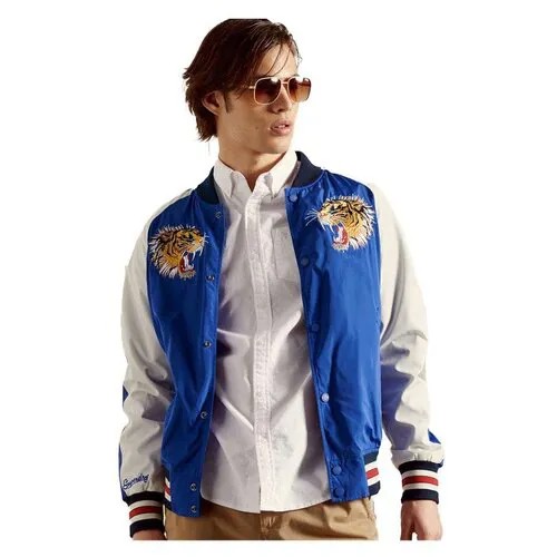 Бомбер Superdry, размер XXL, синий