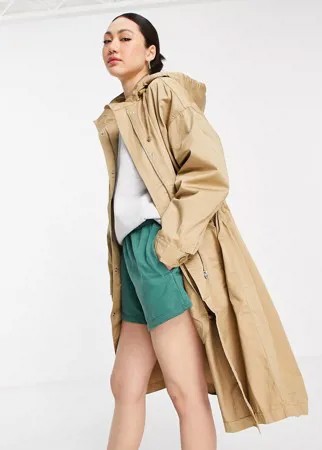 Парка цвета хаки с капюшоном Levi's Paola-Зеленый цвет