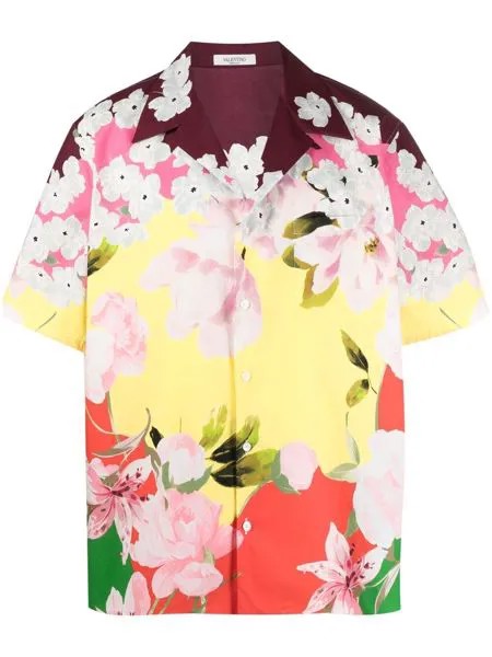 Valentino рубашка с цветочным принтом