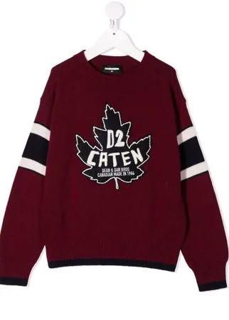 Dsquared2 Kids вязаный свитер с нашивкой-логотипом