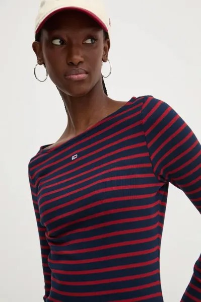 Лонгслив Tommy Jeans, темно-синий