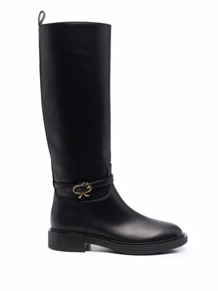 Gianvito Rossi сапоги Ribbon Cavalier, черный