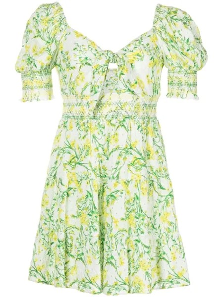 Alice + olivia платье Kristie с объемными рукавами, зеленый