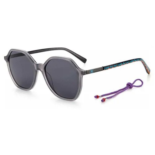 Солнцезащитные очки M Missoni, шестиугольные, оправа: пластик, для женщин, черный