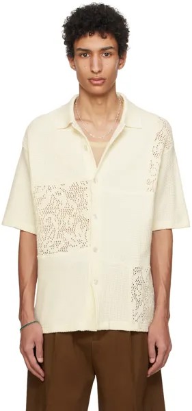 Белоснежная рубашка La Chemise Patchwork Drole De Monsieur