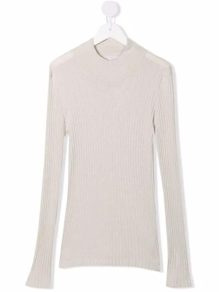 Brunello Cucinelli Kids топ в рубчик