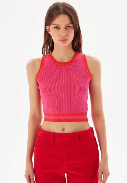 Топ Waist Striped adL, розовый