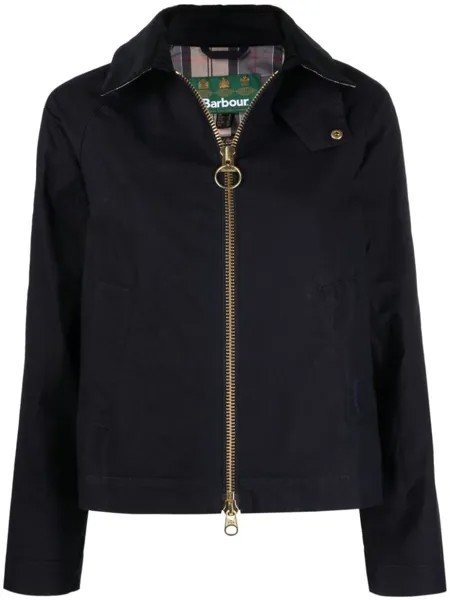 Куртка на молнии с вельветовым воротником Barbour, синий