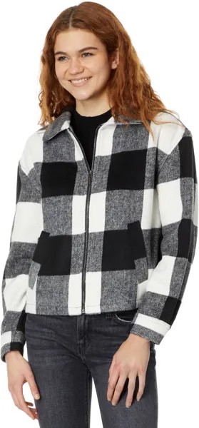 Куртка Cropped Boy Shirt Zip Up Sanctuary, цвет Checkmate