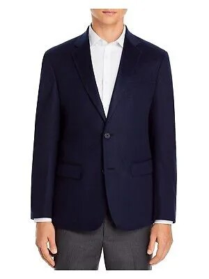 Дизайнерский брендовый мужской однобортный приталенный блейзер темно-синего цвета, спортивное пальто 44R