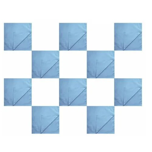 Банданы однотонные, цвет светло-голубой синий, 55 х 55 см (Набор 10 шт.)