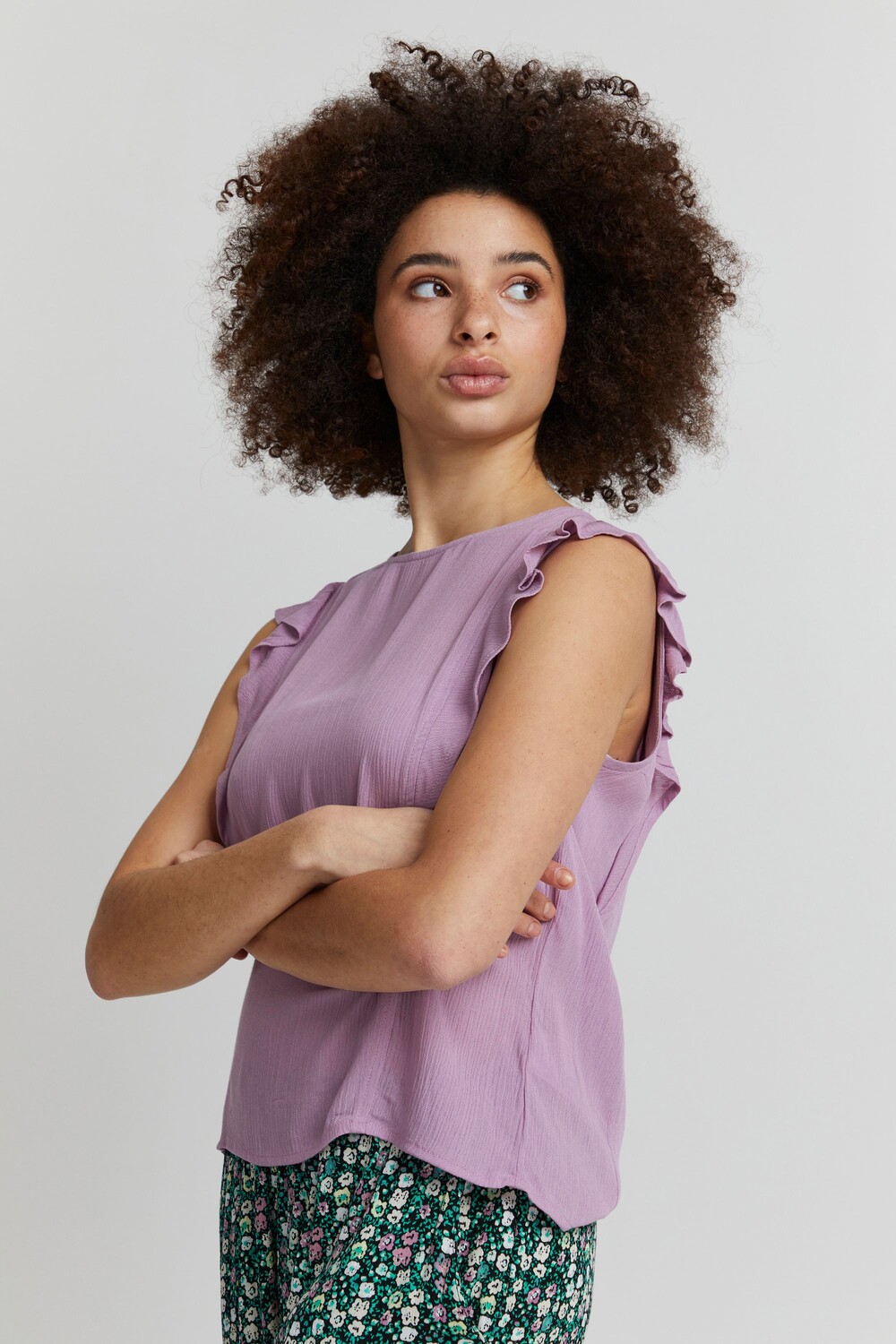 Топ ICHI Shirt, фиолетовый