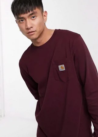 Бордовый лонгслив Carhartt WIP-Красный