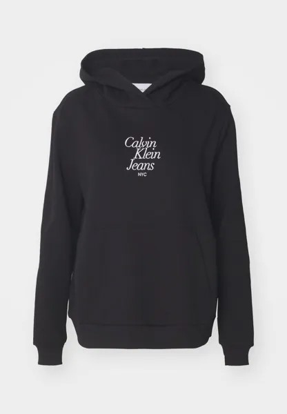 Свитер FONT GRAPHIC REGULAR HOODIE Calvin Klein, черный