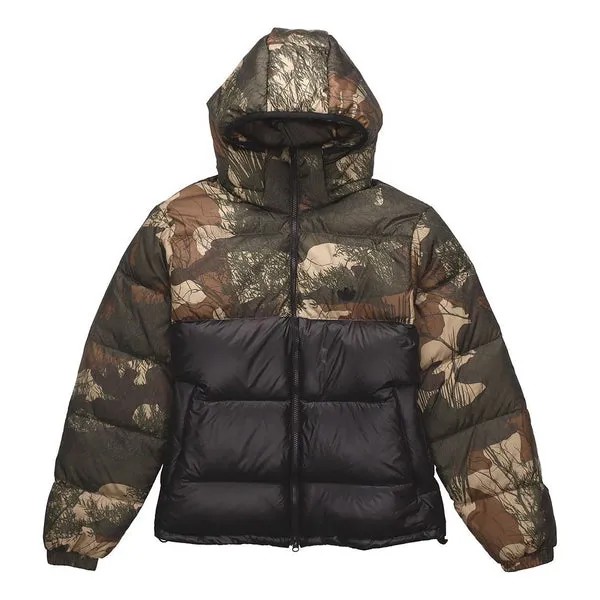 Пуховик adidas originals Down Regen Camo Coat Men Camo/Black, черный