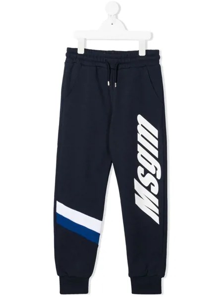 MSGM Kids спортивные брюки с логотипом