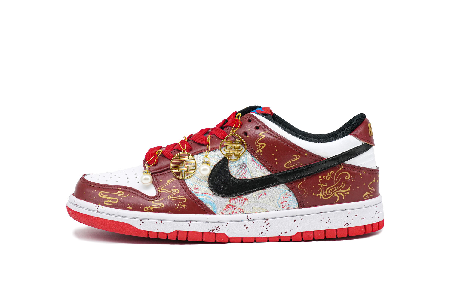 Кроссовки Nike Dunk Skateboarding Shoes Women's Low-top White/red, красный