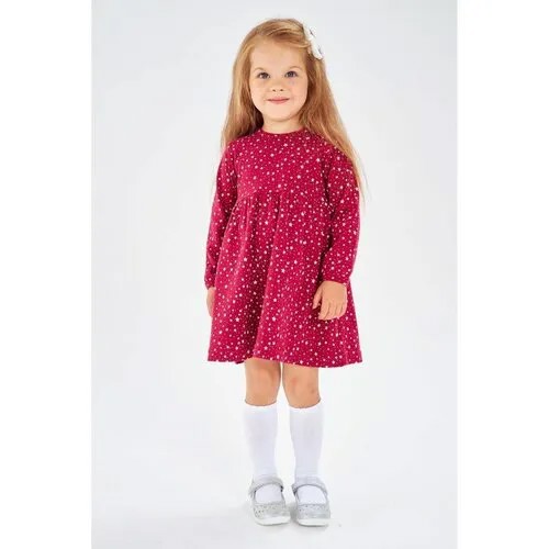 Платье Веселый Малыш, размер 92, бордовый