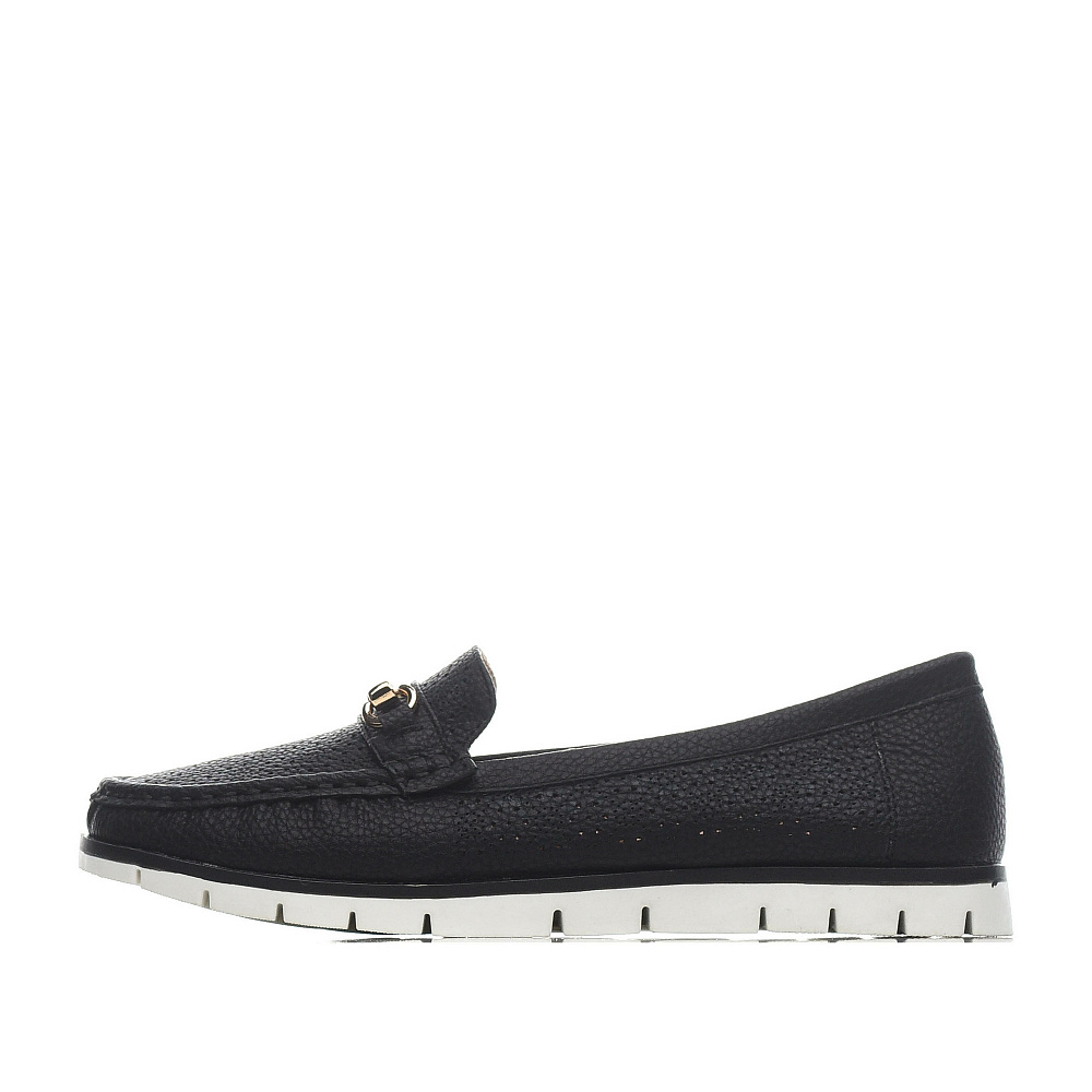 Мокасины женские INSTREET 215-01WA-085SS черные 38 RU