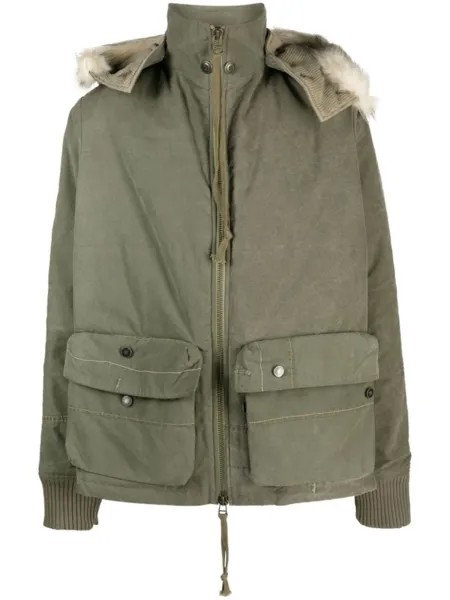 Greg Lauren куртка Army Tent Retro на молнии, зеленый