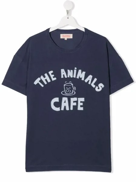The Animals Observatory TEEN The Animals Cafe-print short-sleeve T-shirt