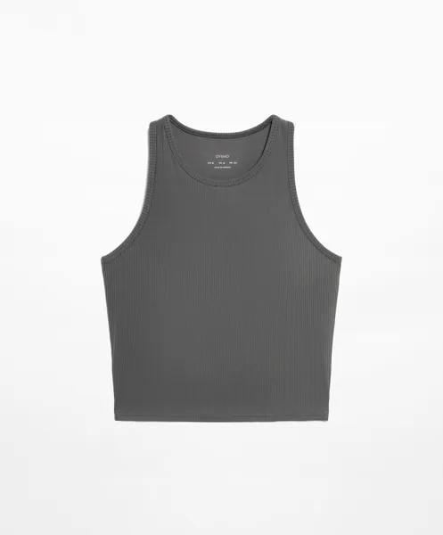 Топ Oysho Rib Comfortlux Tank, темно-серый