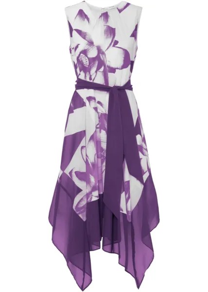 Платье с цветочным принтом Bodyflirt, фиолетовый